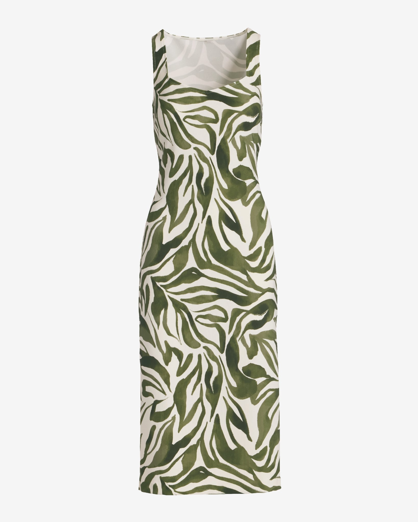 Beyond Travel Print Sweetheart Neckline Midi Dress Glamorous Safari