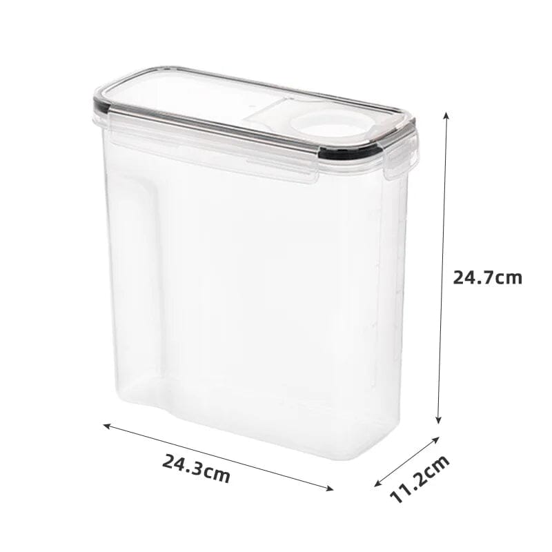 Conjunto De Potes Herméticos de Plástico  2.5L - 3 Unidades