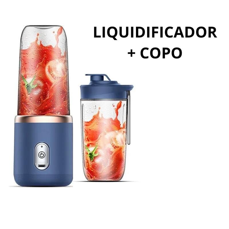 Liquidificador Portátil Pequeno Azul - 300ml